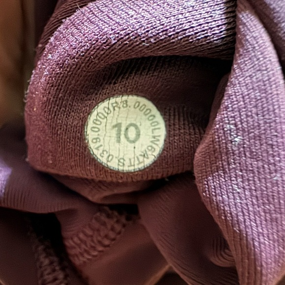 Lululemon Wunder Under High Rise Crop 21” Maroon Burgundy Size 10 - Picture 5 of 7